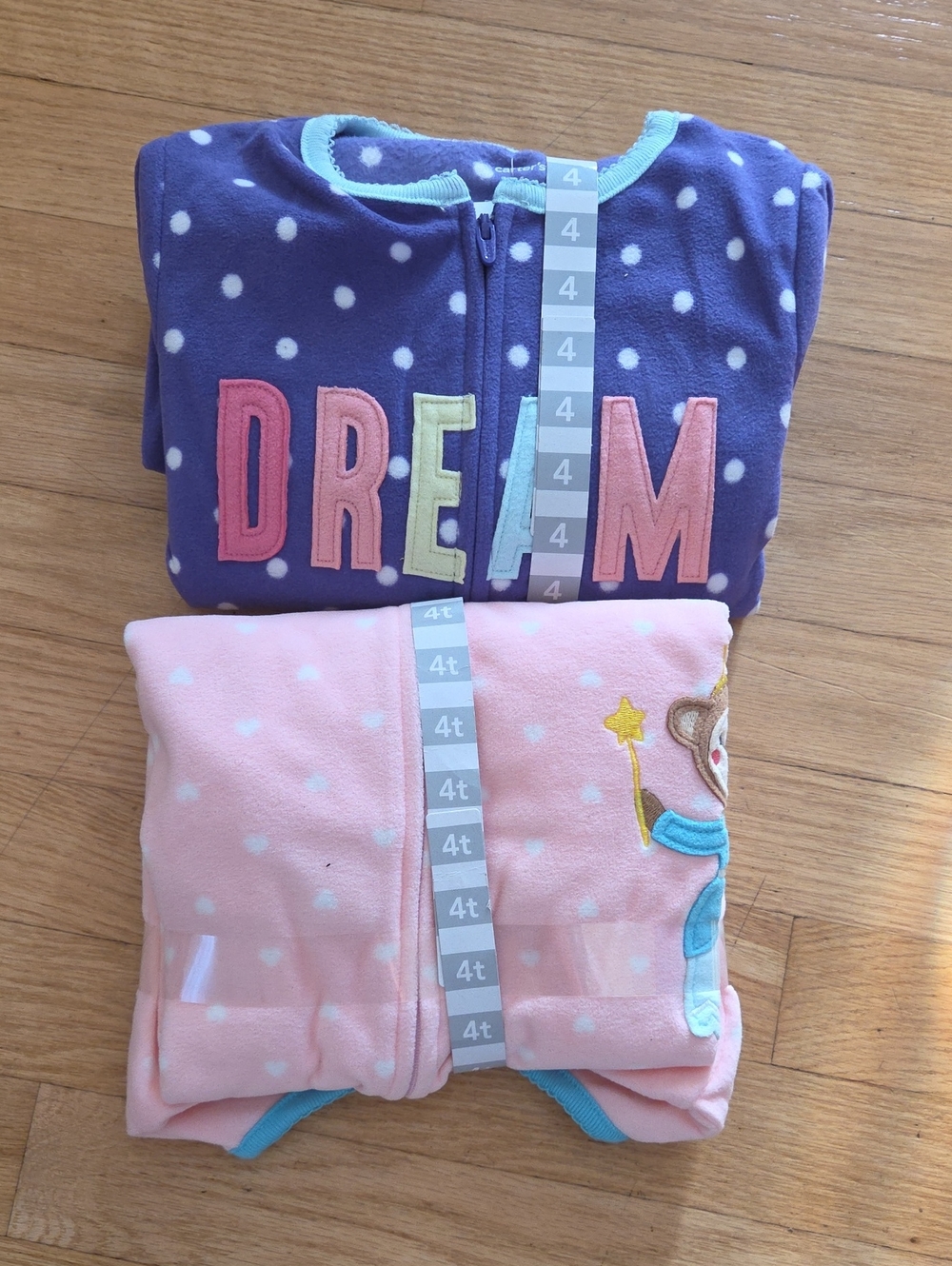 Carter's 2-Pack Purple & Pink Polka Dot Fleece Sleep Sacks